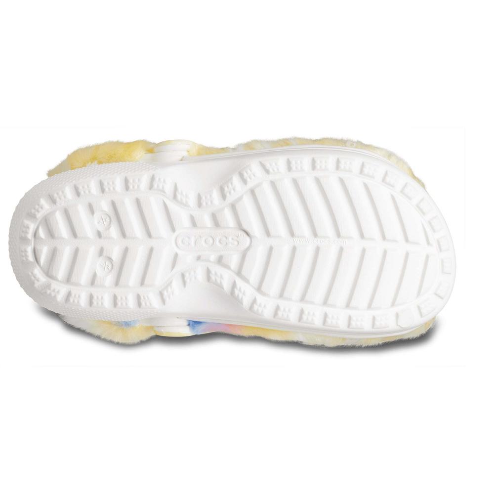 Yellow / Multi Women's Crocs Classic Fur Sure Clogs | NZ 0092FDNM